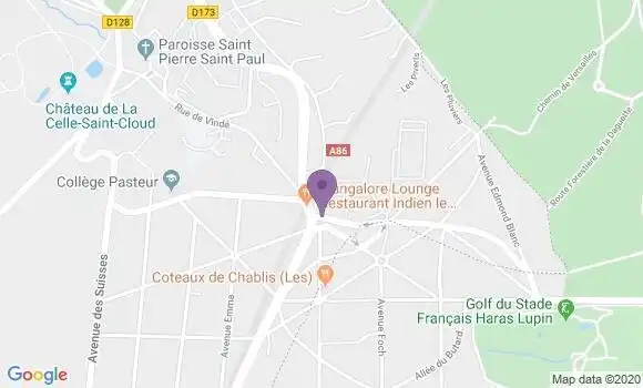 Localisation BNP Paribas Agence de La Celle Saint Cloud