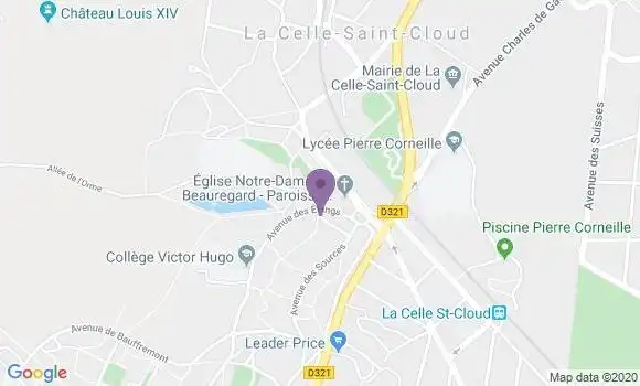 Localisation BNP Paribas Agence de La Celle Saint Cloud Beauregard