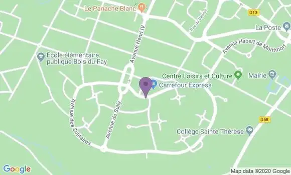 Localisation BNP Paribas Agence de Le Mesnil Saint Denis