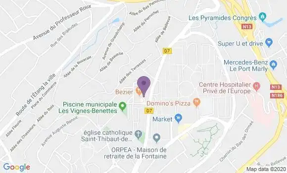 Localisation BNP Paribas Agence de Le Pecq les Vignes Benettes