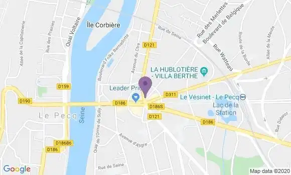 Localisation BNP Paribas Agence de Le Vésinet Rond Point du Pecq
