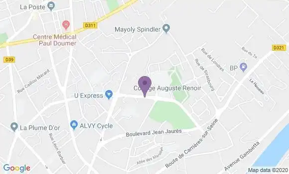 Localisation BNP Paribas Agence de Les Hauts de Châtou