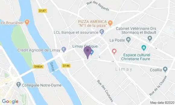 Localisation BNP Paribas Agence de Limay