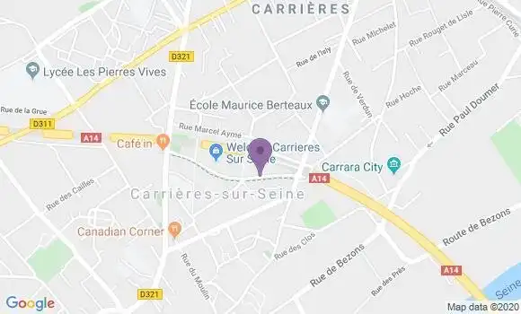 Localisation BNP Paribas Agence de Maisons Laffitte