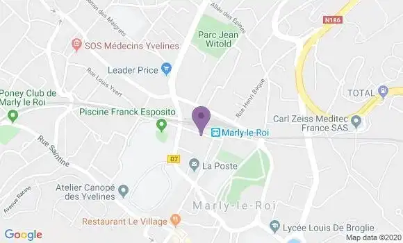 Localisation BNP Paribas Agence de Marly le Roi