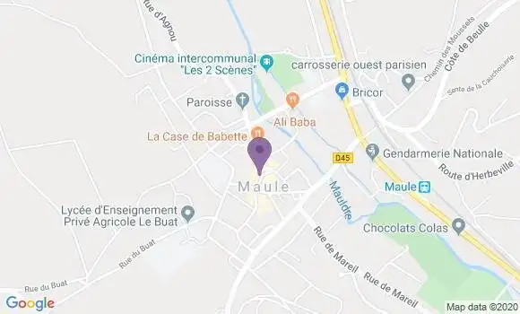 Localisation BNP Paribas Agence de Maule