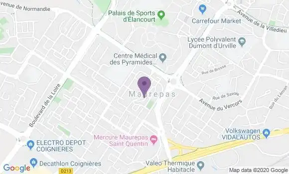 Localisation BNP Paribas Agence de Maurepas