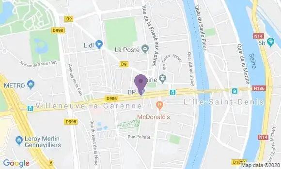 Localisation LCL Agence de Villeneuve la Garenne