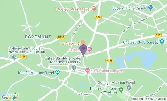 Localisation BNP Paribas Agence de Montfort l