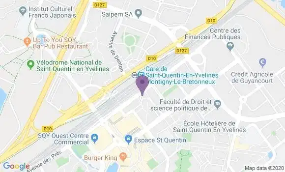 Localisation BNP Paribas Agence de Montigny le Bretonneux Ville Nouvelle