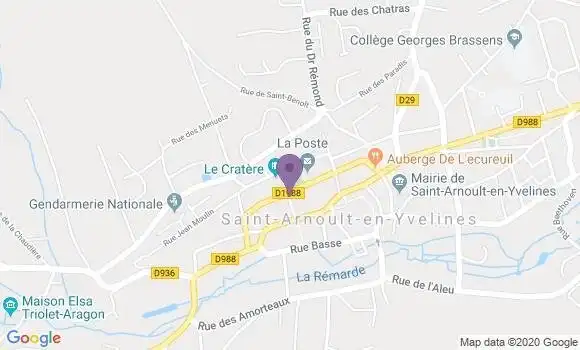 Localisation BNP Paribas Agence de Saint Arnoult en Yvelines