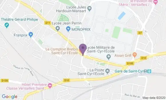 Localisation BNP Paribas Agence de Saint Cyr l