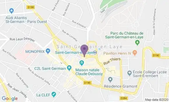 Localisation BNP Paribas Agence de Saint Germain en Laye
