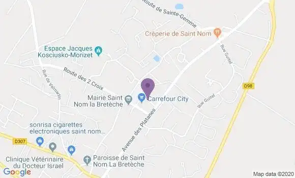 Localisation BNP Paribas Agence de Saint Nom la Bretèche