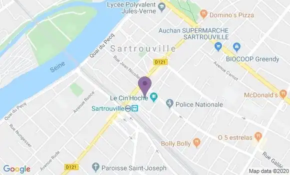 Localisation BNP Paribas Agence de Sartrouville