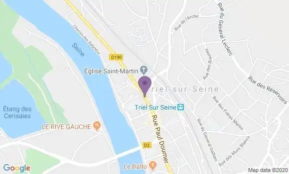 Localisation BNP Paribas Agence de Triel sur Seine