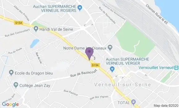 Localisation BNP Paribas Agence de Verneuil sur Seine