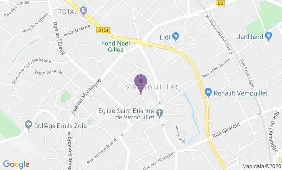 Localisation BNP Paribas Agence de Vernouillet