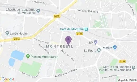 Localisation BNP Paribas Agence de Versailles Comte d