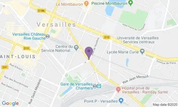 Localisation BNP Paribas Agence de Versailles Etats Généraux