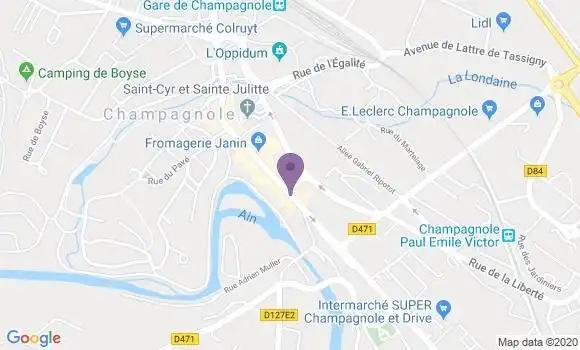 Localisation LCL Agence de Champagnole