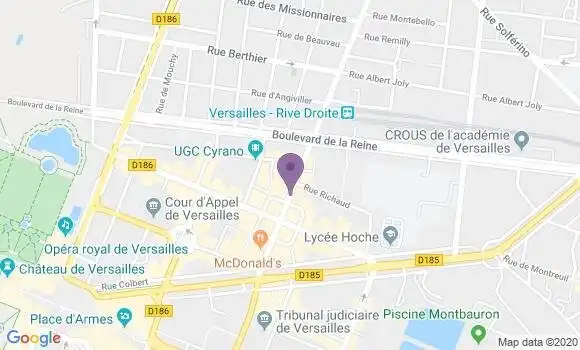 Localisation BNP Paribas Agence de Versailles Foch