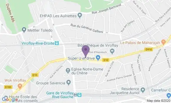 Localisation BNP Paribas Agence de Viroflay
