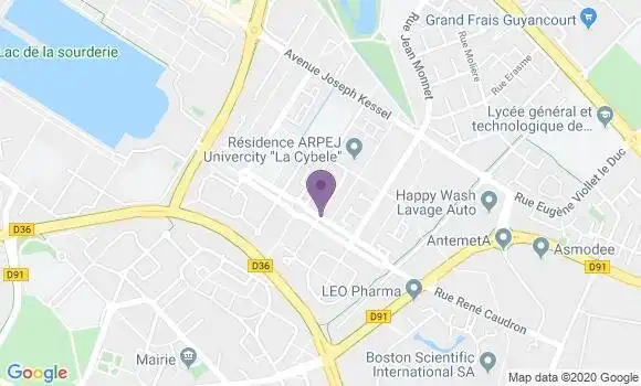 Localisation BNP Paribas Agence de Voisins le Bretonneux