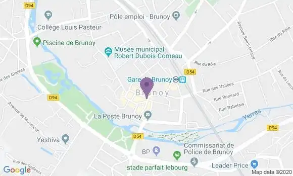Localisation BNP Paribas Agence de Brunoy