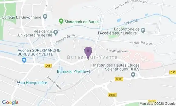 Localisation BNP Paribas Agence de Bures sur Yvette