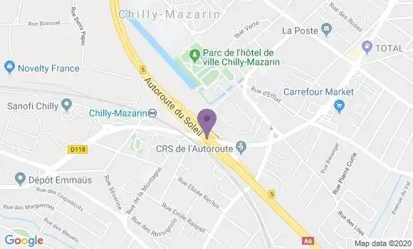 Localisation BNP Paribas Agence de Chilly Mazarin