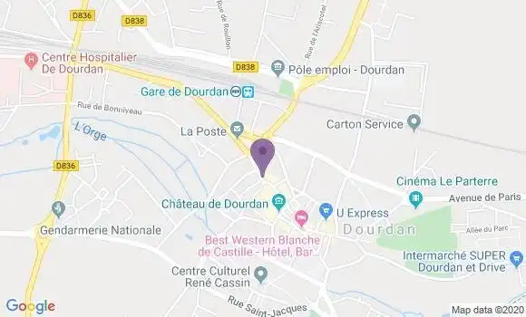 Localisation BNP Paribas Agence de Dourdan