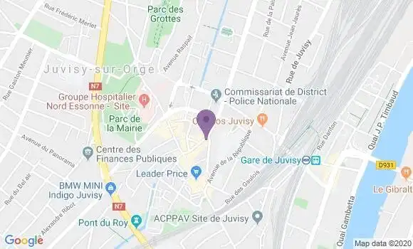 Localisation BNP Paribas Agence de Juvisy sur Orge