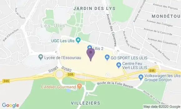 Localisation BNP Paribas Agence de Les Ulis