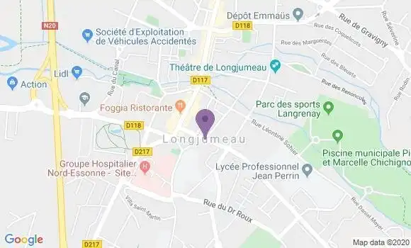 Localisation BNP Paribas Agence de Longjumeau
