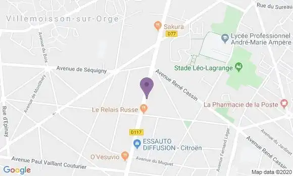 Localisation BNP Paribas Agence de Morsang sur Orge