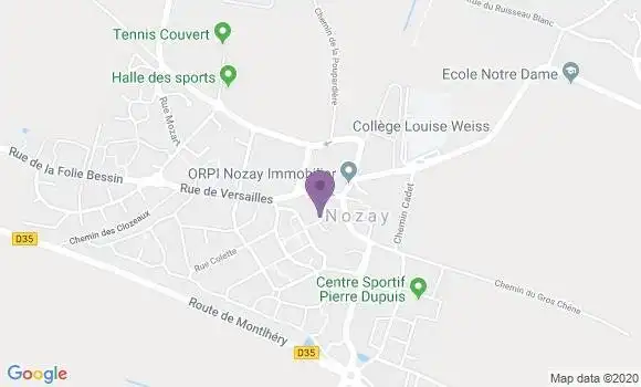 Localisation BNP Paribas Agence de Nozay