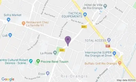 Localisation BNP Paribas Agence de Ris Orangis