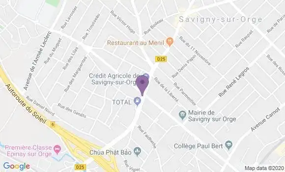 Localisation BNP Paribas Agence de Savigny sur Orge