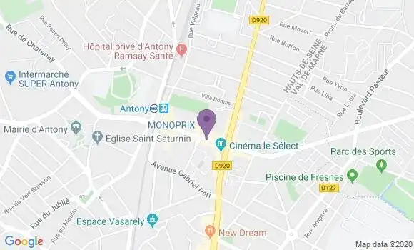 Localisation BNP Paribas Agence d