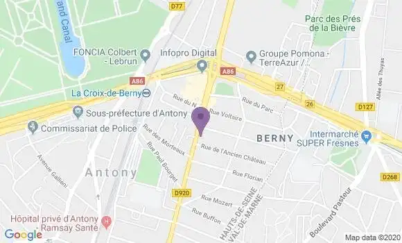 Localisation BNP Paribas Agence d
