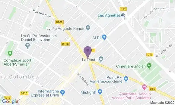 Localisation BNP Paribas Agence d