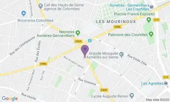 Localisation BNP Paribas Agence de Bois Colombes Quatre Routes