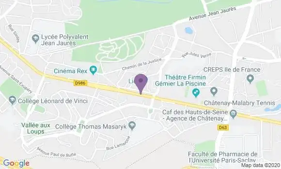 Localisation BNP Paribas Agence de Châtenay Malabry