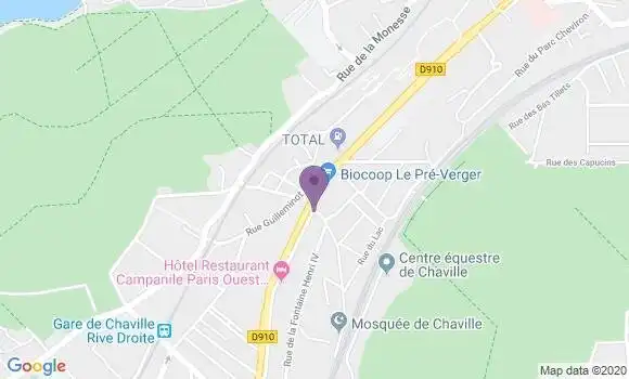 Localisation BNP Paribas Agence de Chaville Salengro