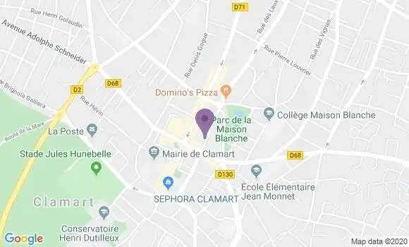 Localisation BNP Paribas Agence de Clamart Esmeralda