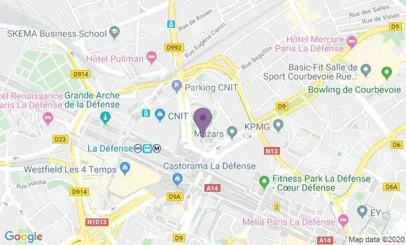 Localisation BNP Paribas Agence de Courbevoie Aréva