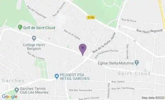 Localisation BNP Paribas Agence de Garches la Verboise