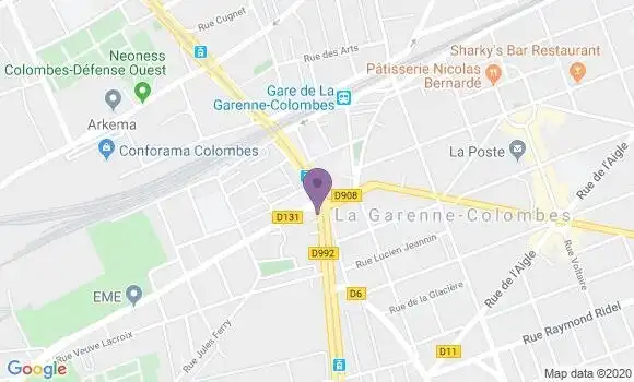Localisation BNP Paribas Agence de La Garenne Colombes