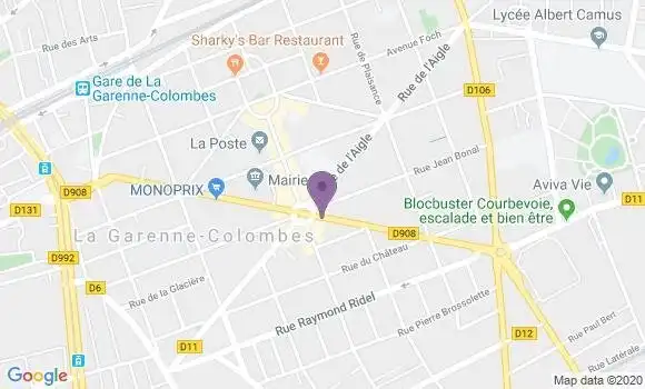 Localisation BNP Paribas Agence de La Garenne Colombes République